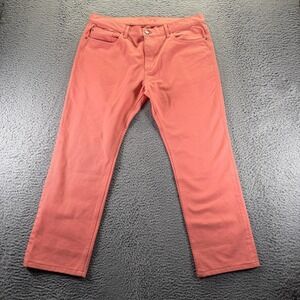 DLI961 360° Comfort Nick Jeans Mens 36x28 Orange Cotton Denim Straight Workwear